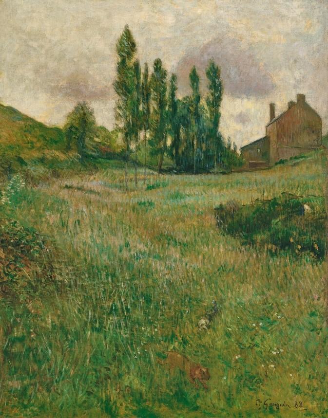 chien-courant Paul Gauguin Chiens courant dans un pré