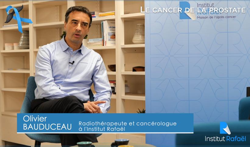 Movember, Charlotte reçoit le Docteur Olivier BAUDUCEAU et Dogan patient de l’institut Rafaël